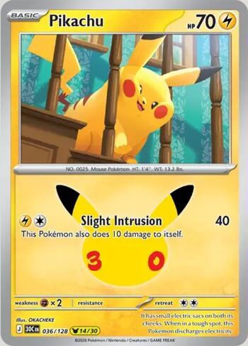 Pikachu 036 — 30th Celebration