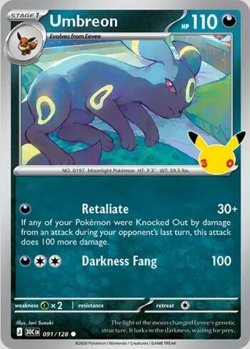Umbreon 091 — 30th Celebration