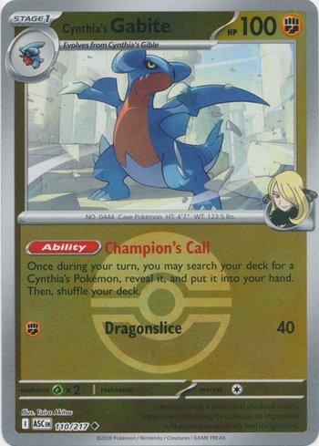 Cynthia's Gabite (110P/217)