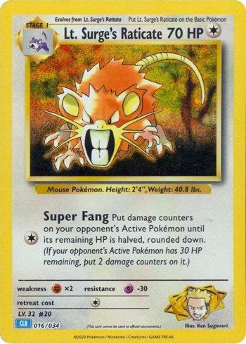 Lt. Surge's Raticate (016/034)