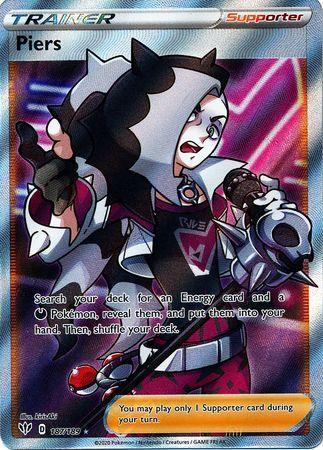 Carta Piers (187/189) do set Escuridão Incandescente — Pokémon TCG | Bynx