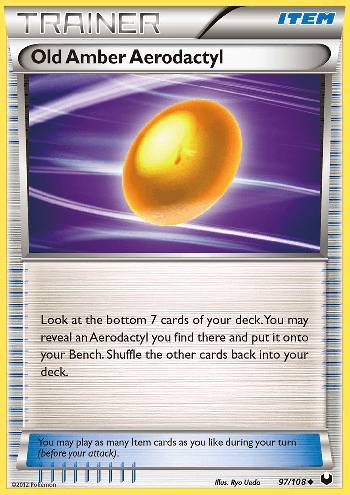 Old Amber Aerodactyl (97/108)