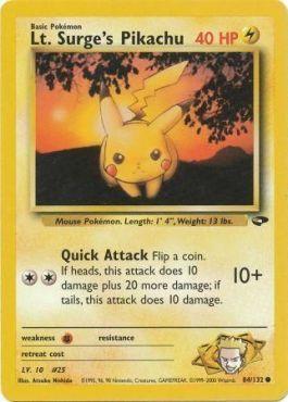 Lt. Surge's Pikachu (84/132)