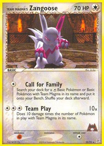 Team Magma's Zangoose (23/95)