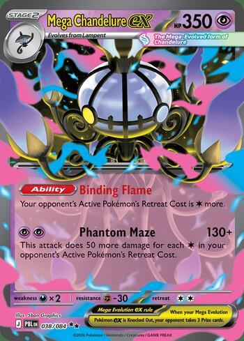 Mega Chandelure ex 038 — Pitch Black