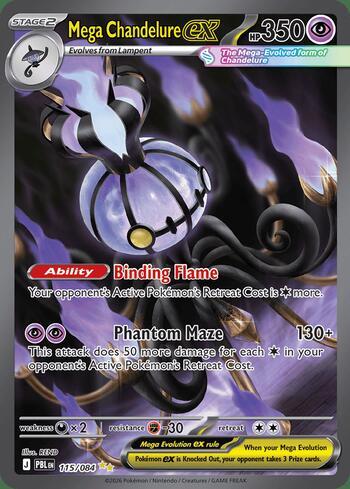 Mega Chandelure ex 115 — Pitch Black