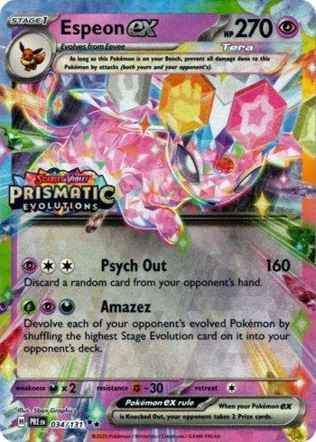 Espeon ex (Prismatic Evolutions Stamp)