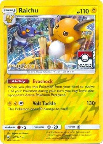 Raichu - 41/147 (League Challenge) [1st Place] (041-1/∞)