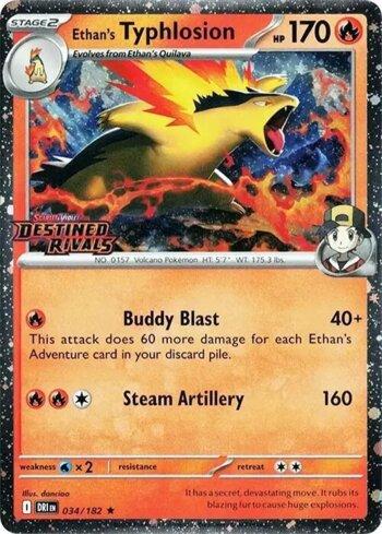 Ethan's Typhlosion (Pre Release) 034b — Escarlate e Violeta Promos