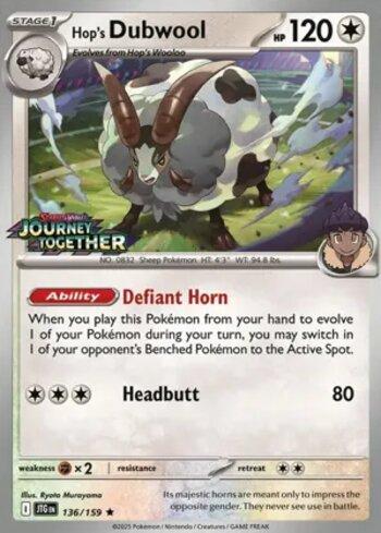 Hop's Dubwool (Journey Together Stamped) 136b — Escarlate e Violeta Promos