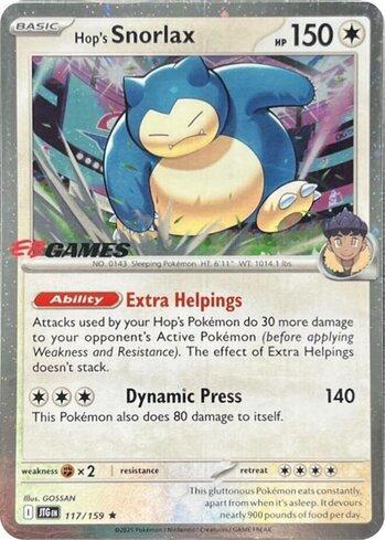 Hop's Snorlax (EB Games) 117eb — Escarlate e Violeta Promos