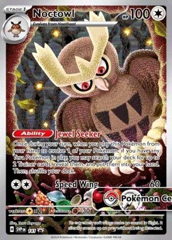 Noctowl (Pokemon Center Exclusive) 141b — Escarlate e Violeta Promos