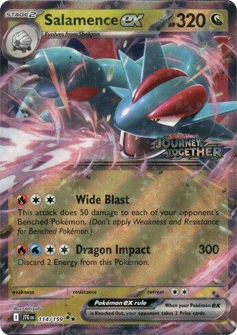 Salamence ex (Journey Together Stamped) 114b — Escarlate e Violeta Promos