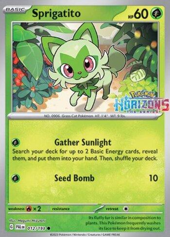 Sprigatito (Pokémon Horizons The Series Stamped) 012b — Escarlate e Violeta Promos