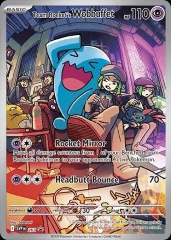 Team Rocket's Wobbuffet 203 — Escarlate e Violeta Promos