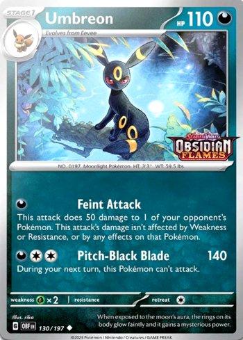 Umbreon (Obsidian Flames Stamped) 130b — Escarlate e Violeta Promos