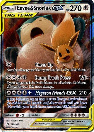 Eevee &amp; Snorlax-GX (120/181)